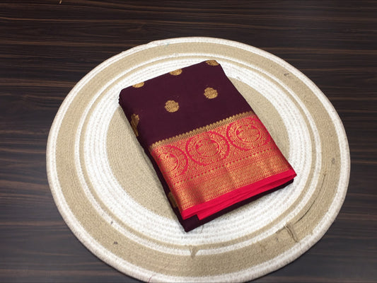 Semi Mysore Crape Saree