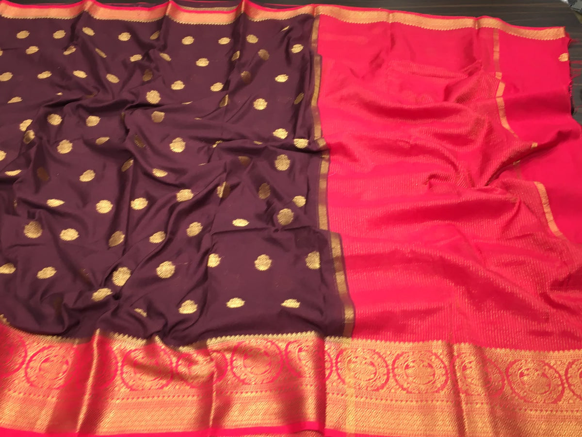 Semi Mysore Crape Saree