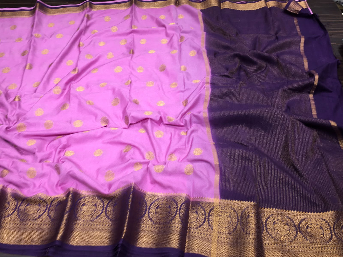 Semi Mysore Crape Saree