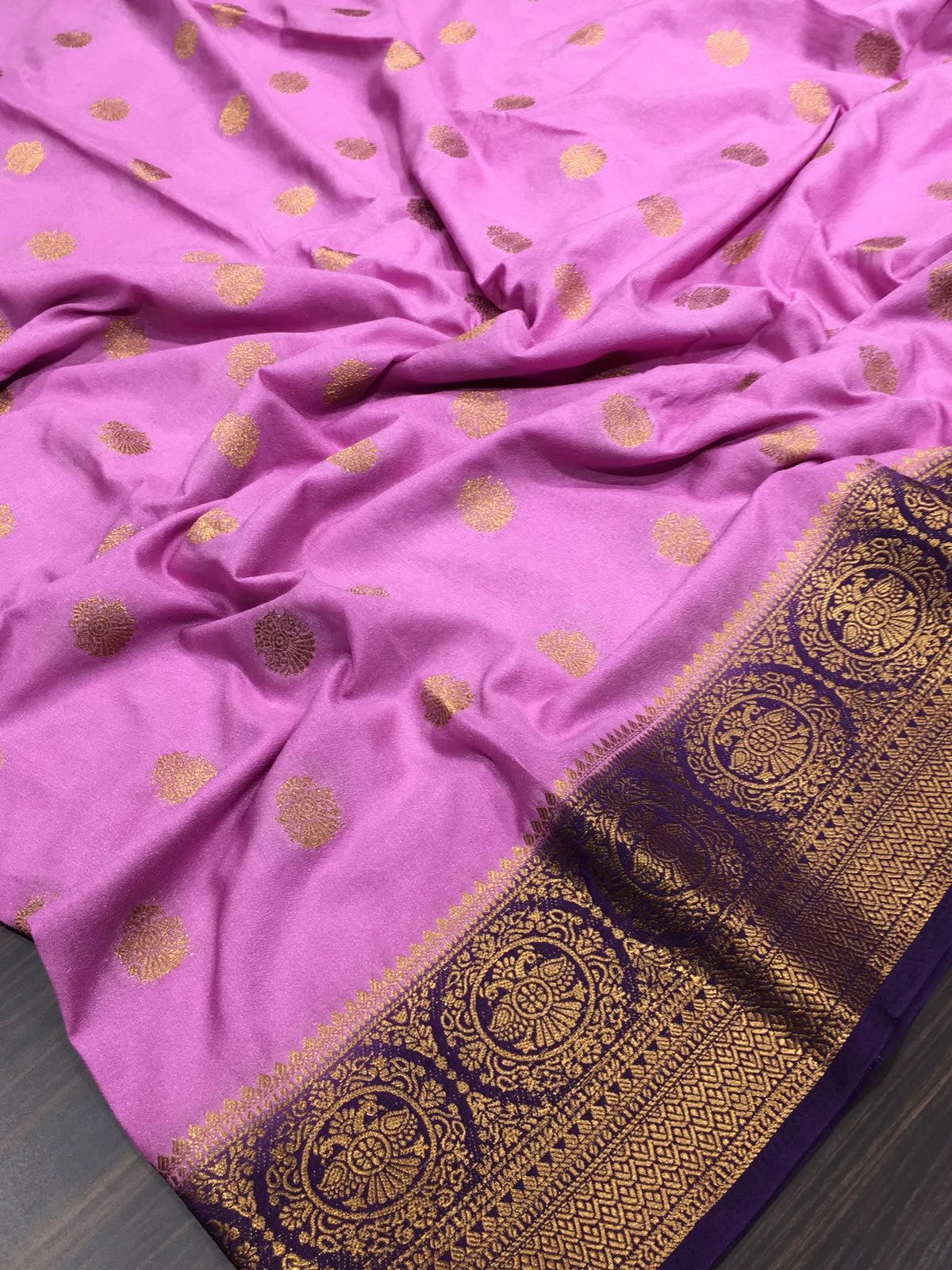 Semi Mysore Crape Saree