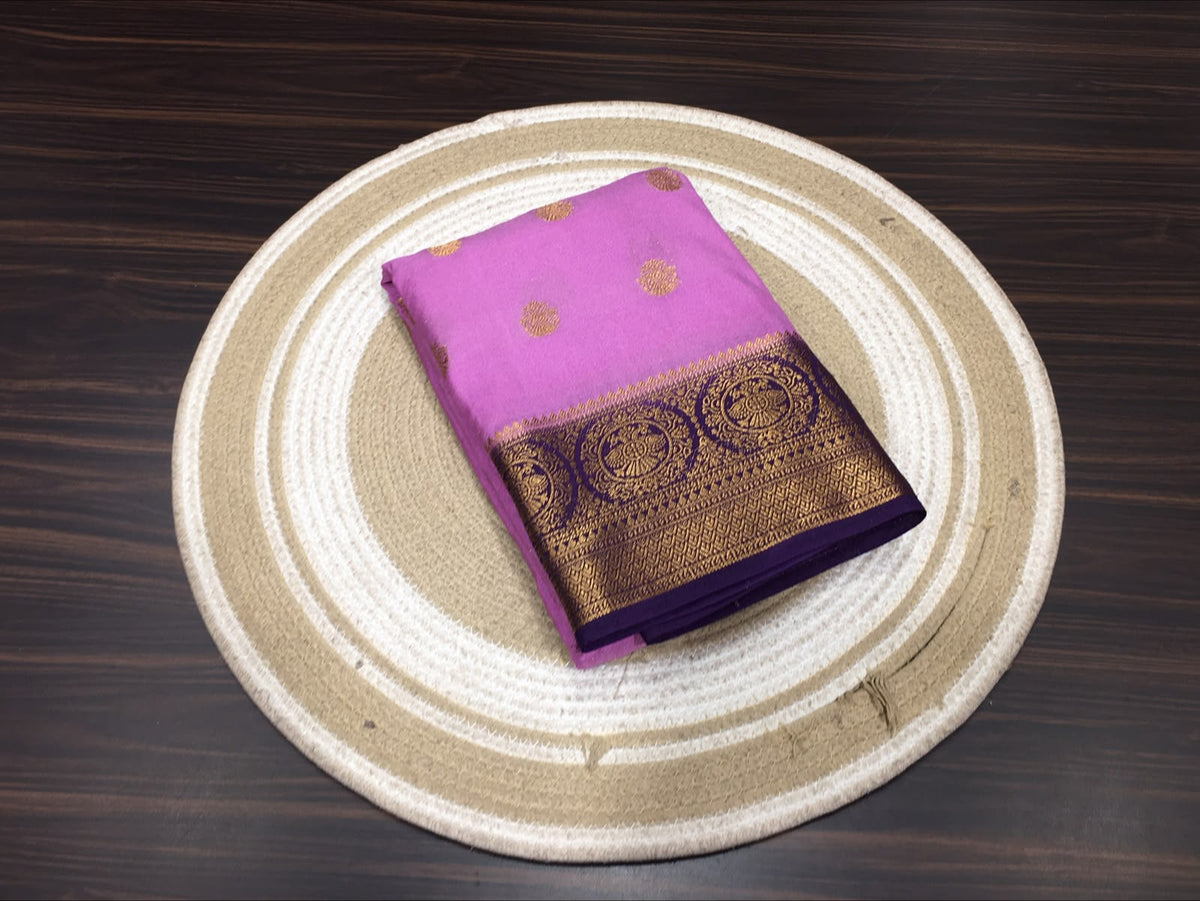 Semi Mysore Crape Saree