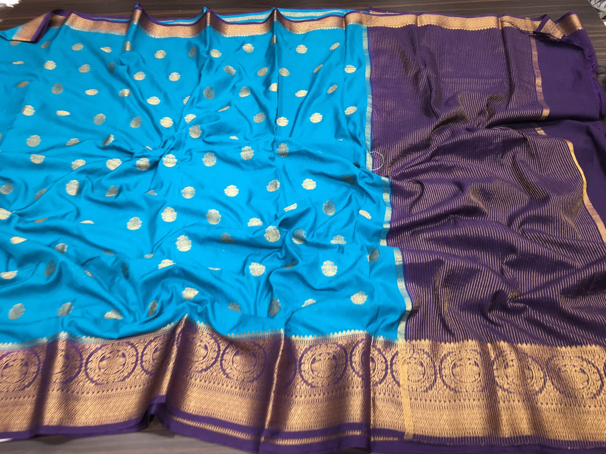 Semi Mysore Crape Saree
