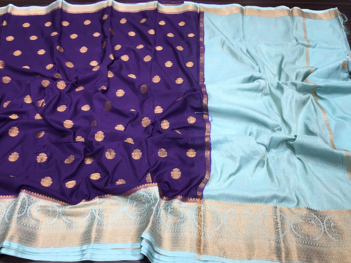 Semi Mysore Crape Saree