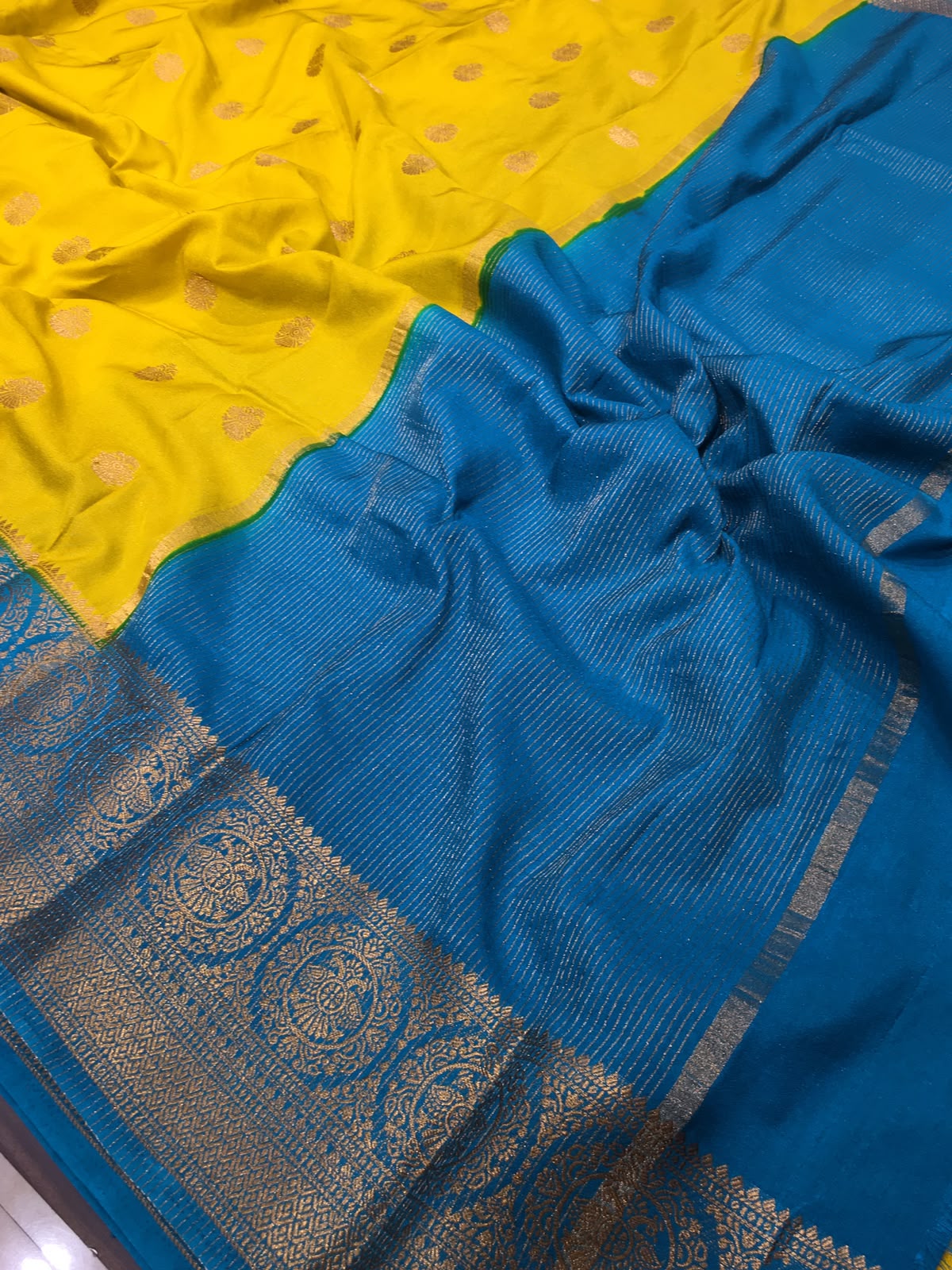 Semi Mysore Crape Saree