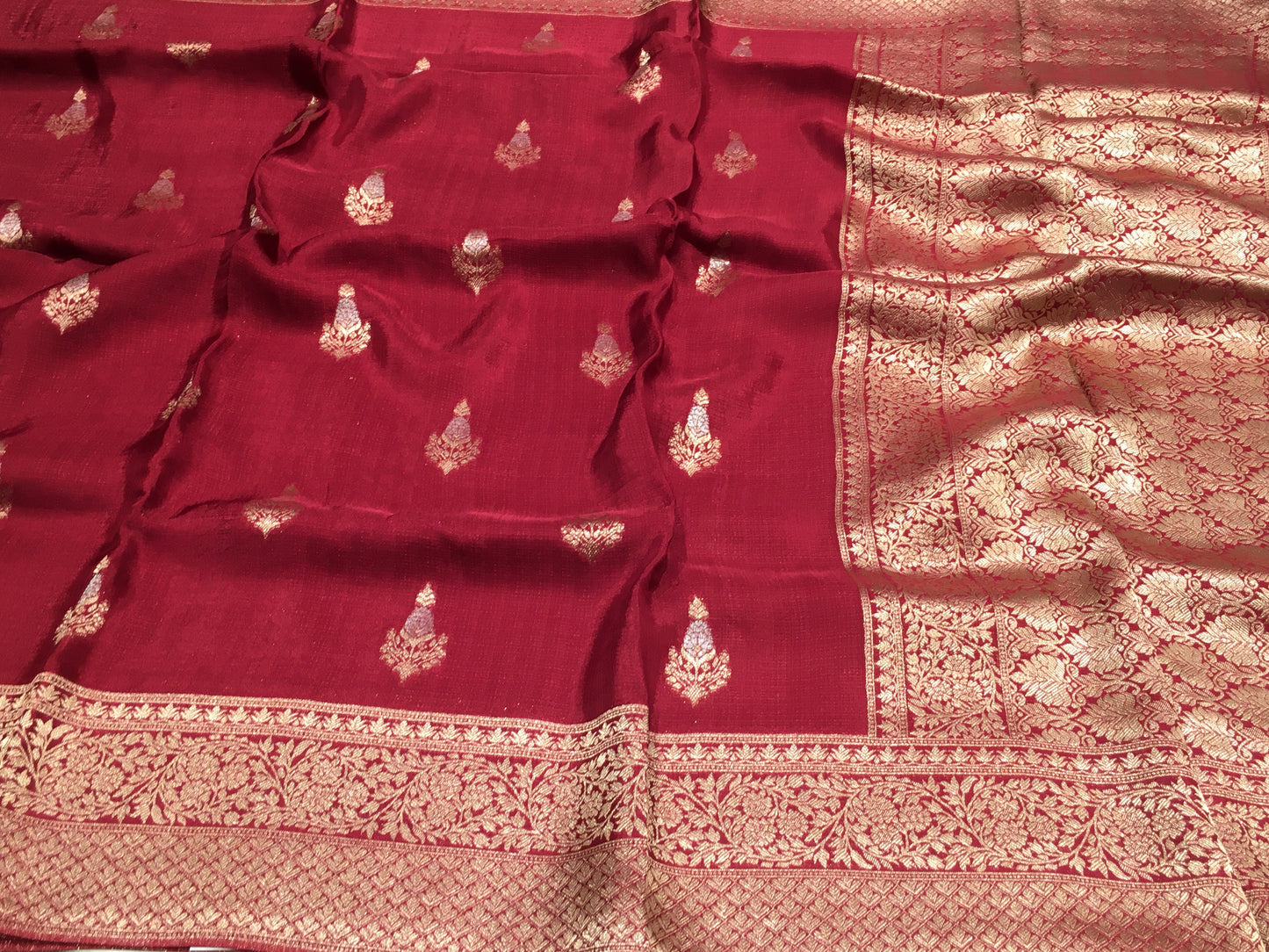 Russian crape saree