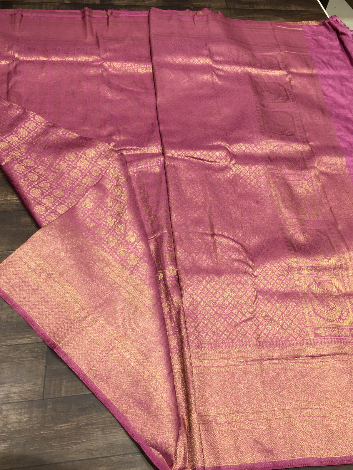 Satin crape saree
