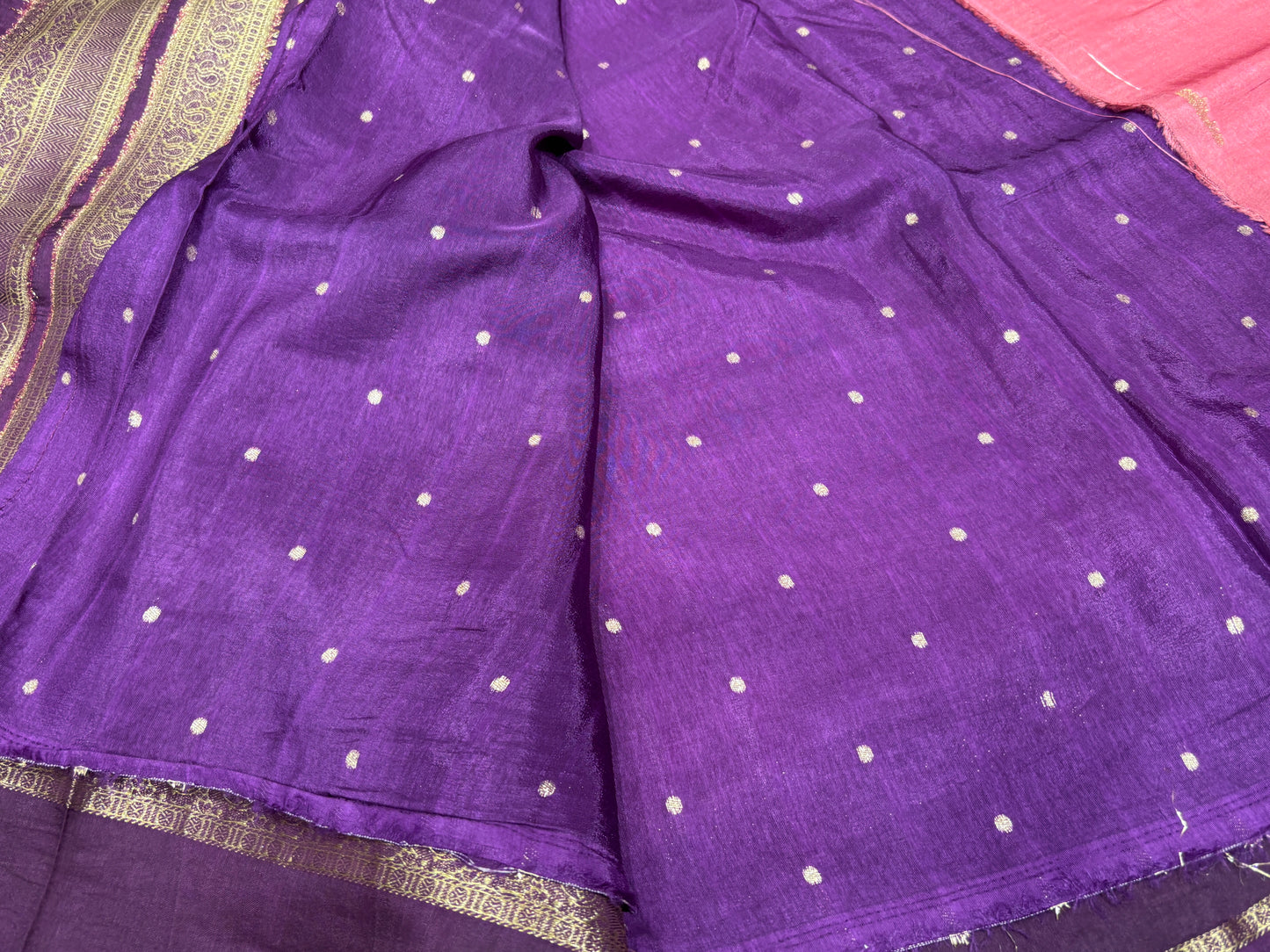 Satin crape saree