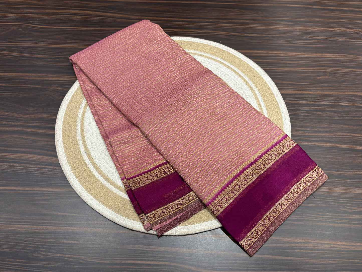 Dupion silk saree