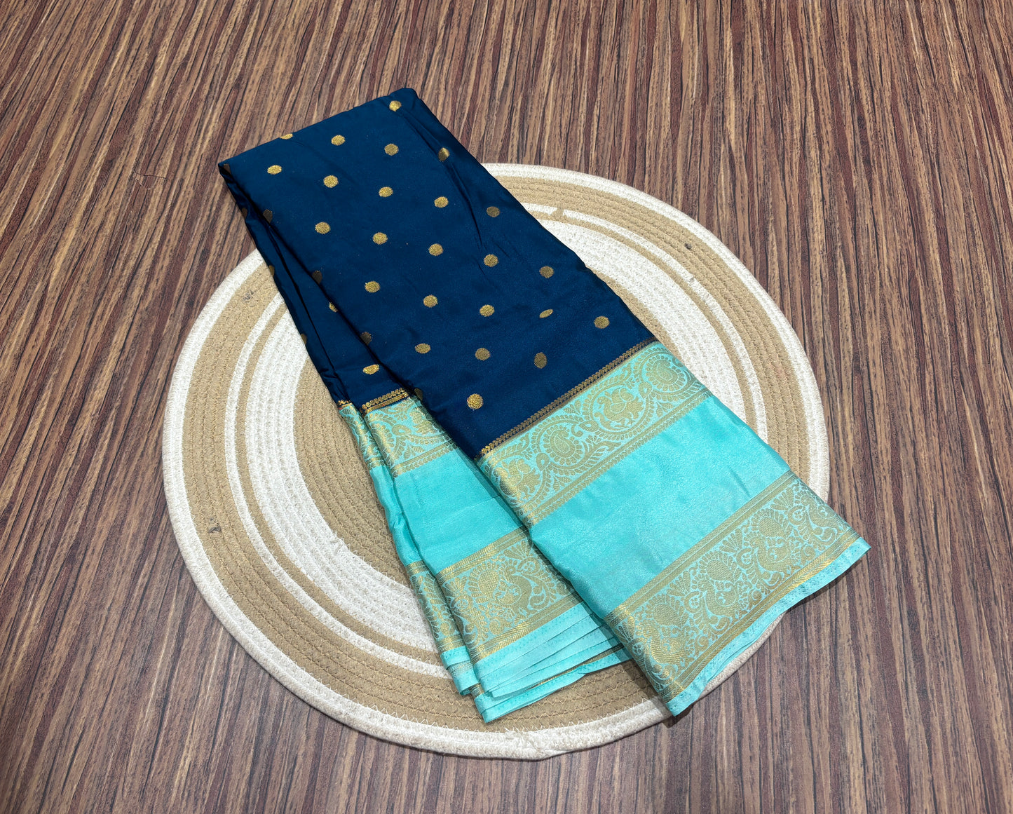 Semi Mysore crape saree