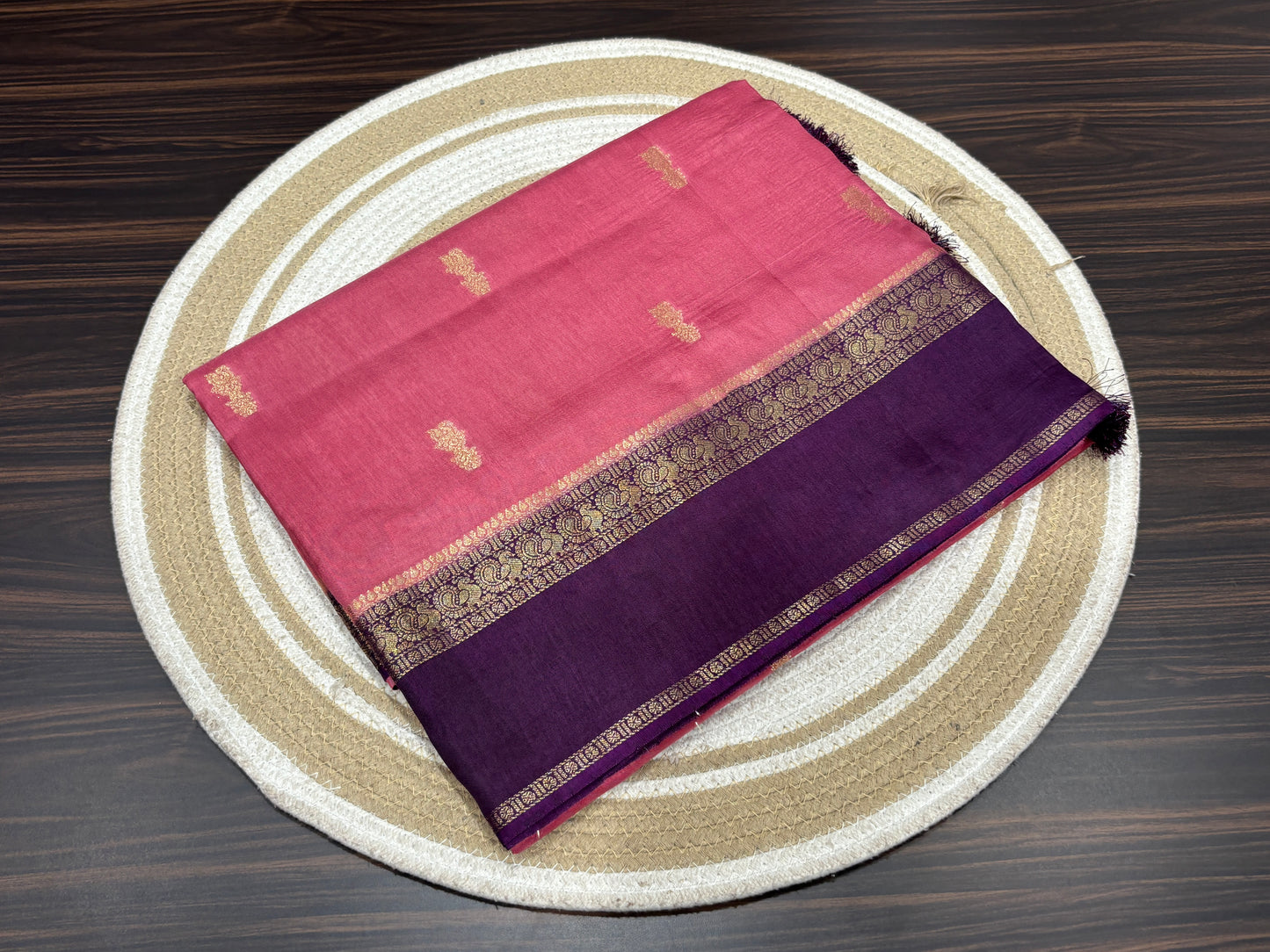 Satin crape saree