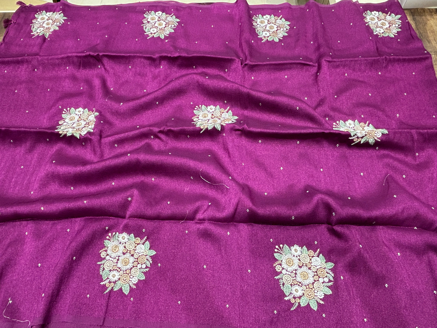 Soft tussar saree with thread work