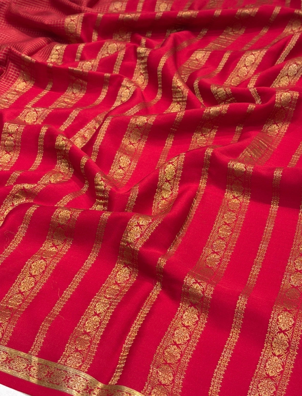 Pure Myosre crape silk saree