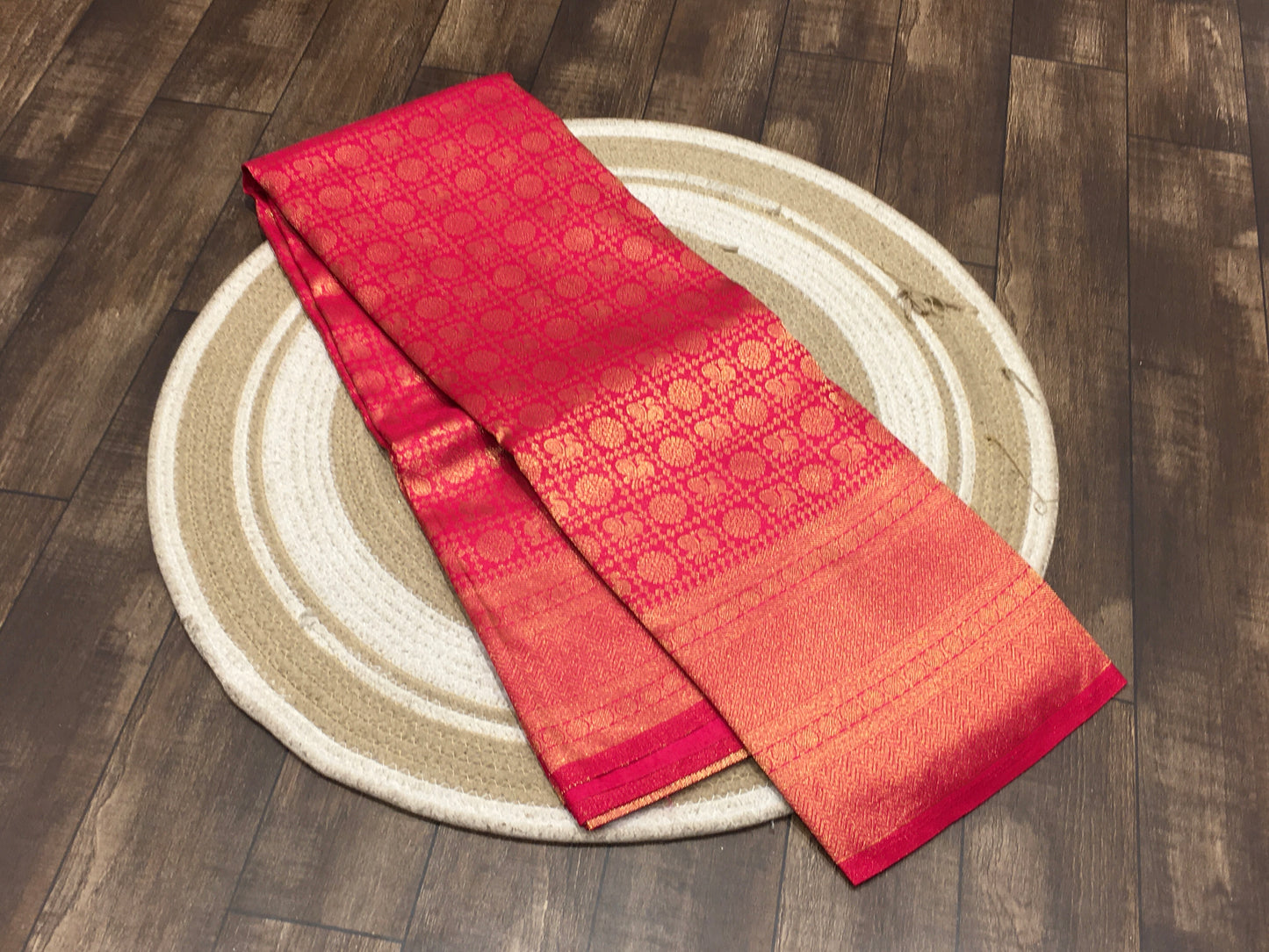 Satin crape saree