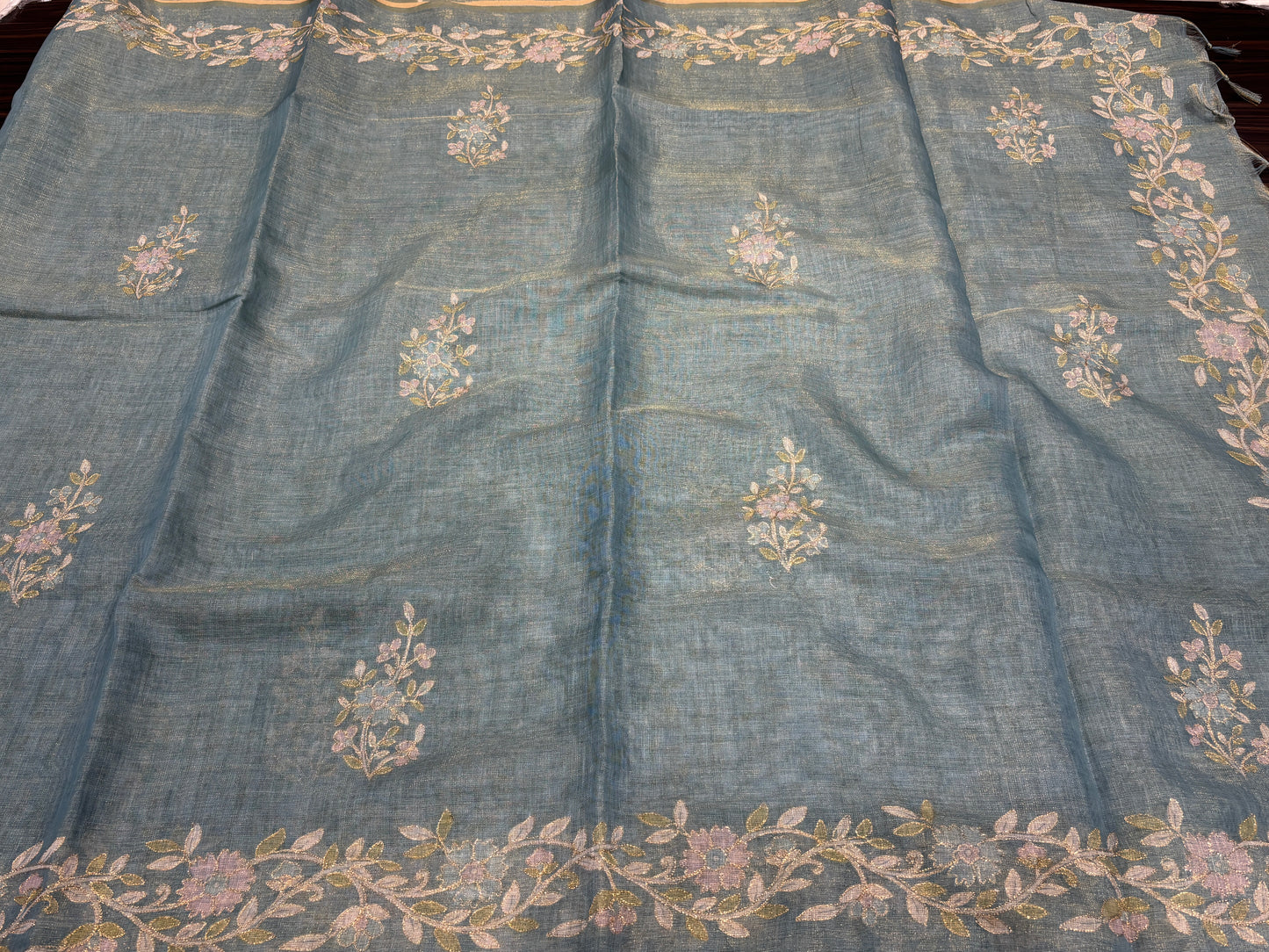 Tissue organza saree