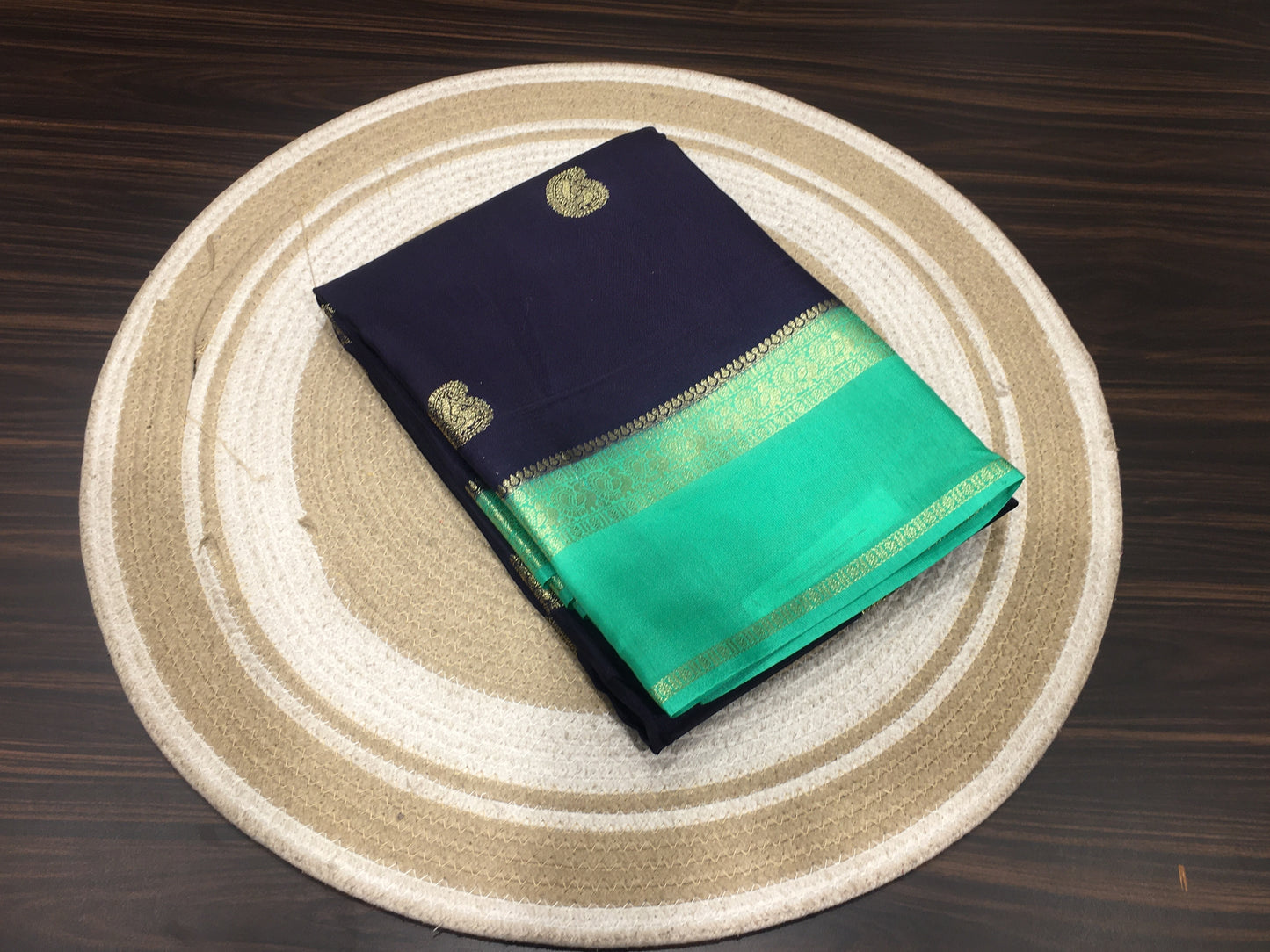 Moonga crape saree