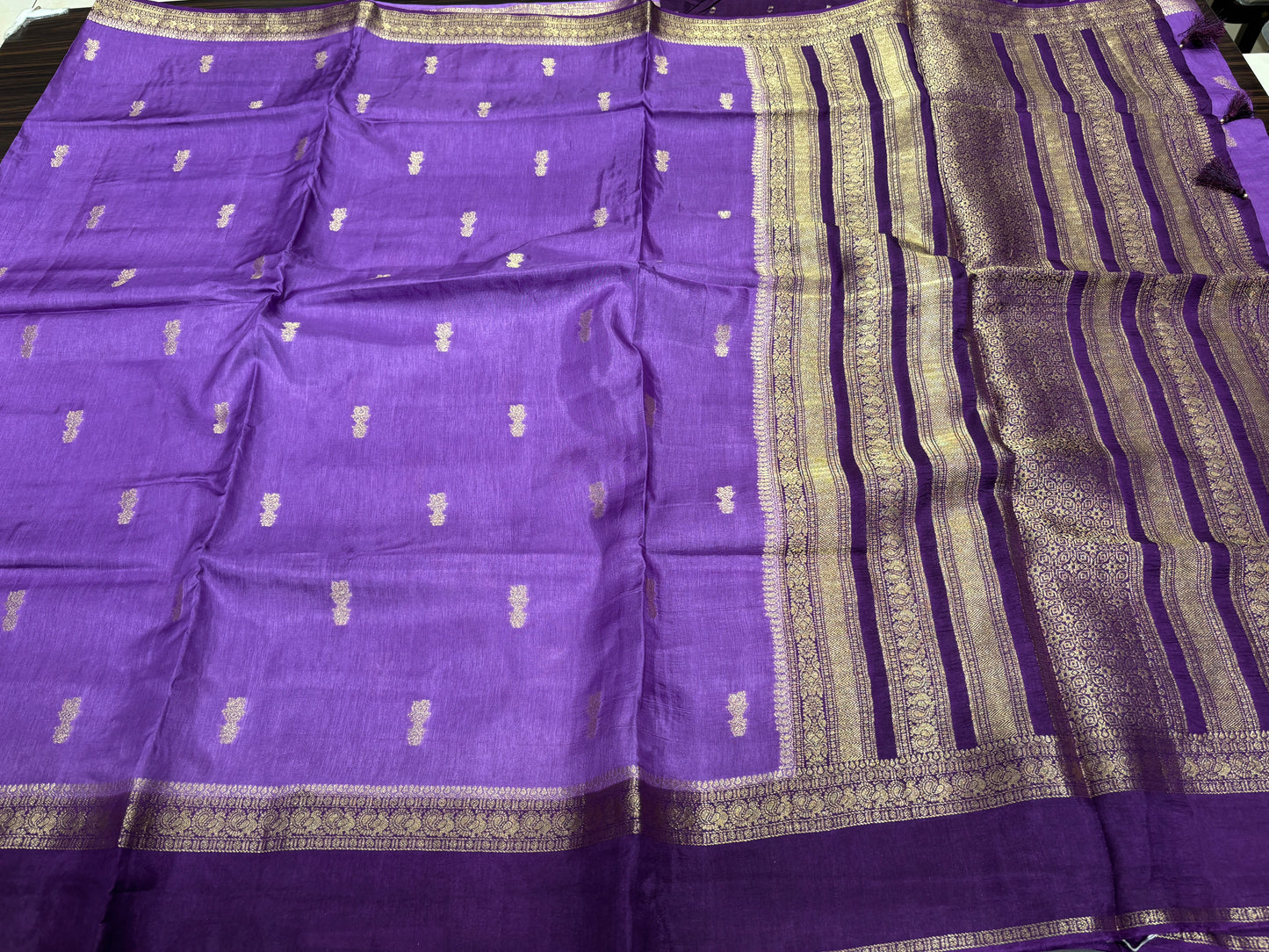 Satin crape saree