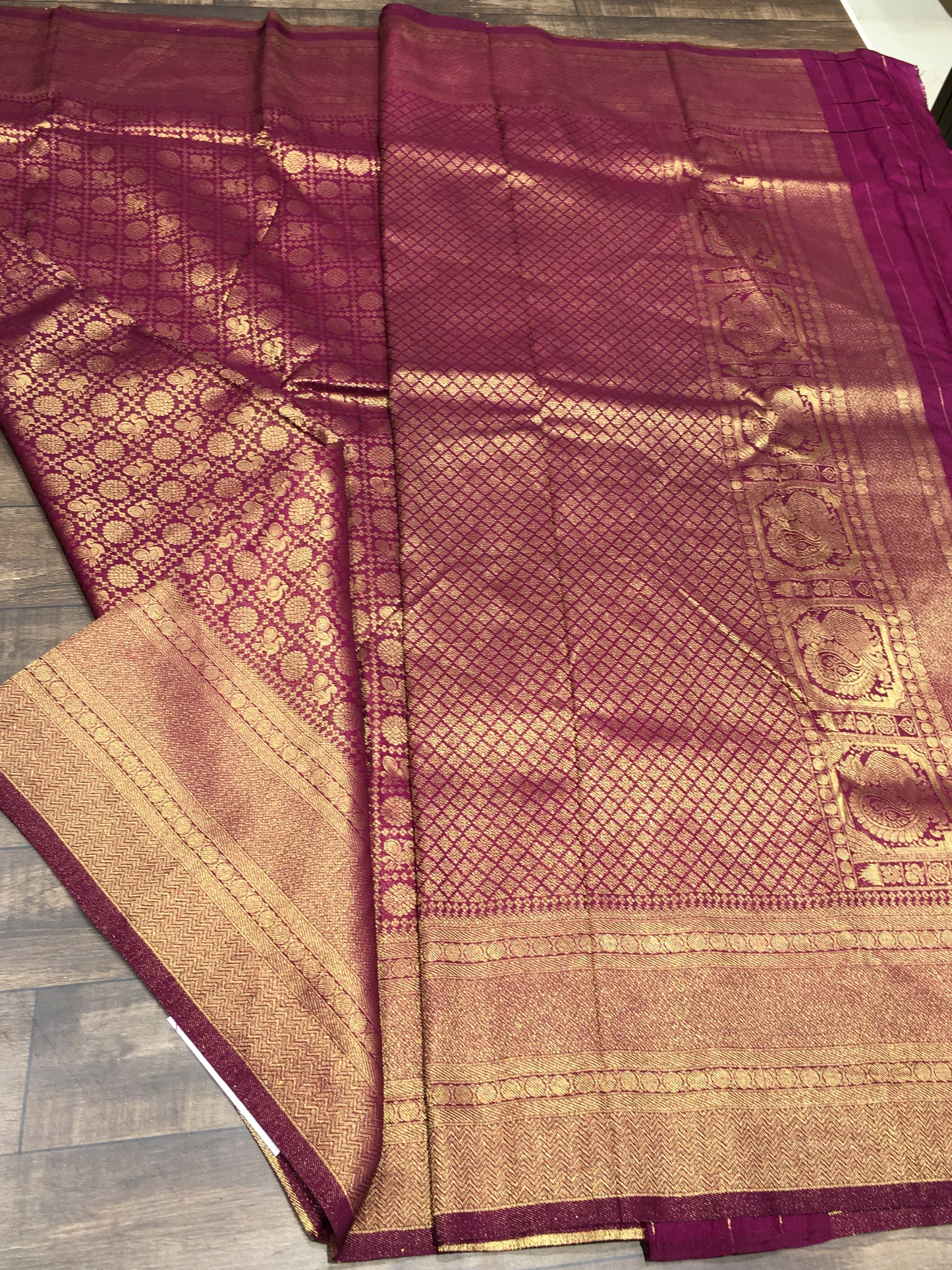 Satin crape saree
