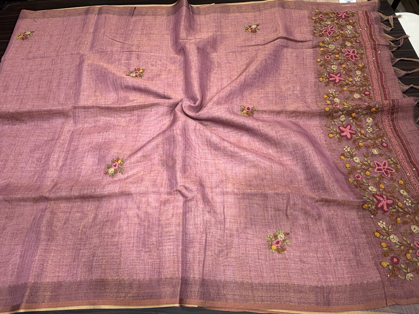 Lilen cotton saree