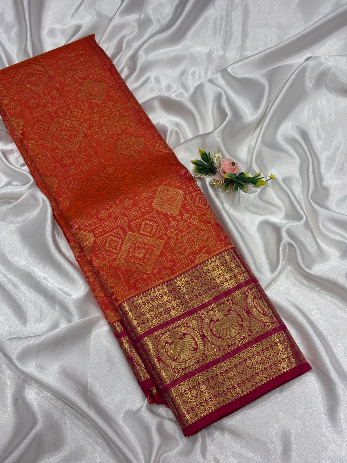 Pure kanchipuram brocade silk
