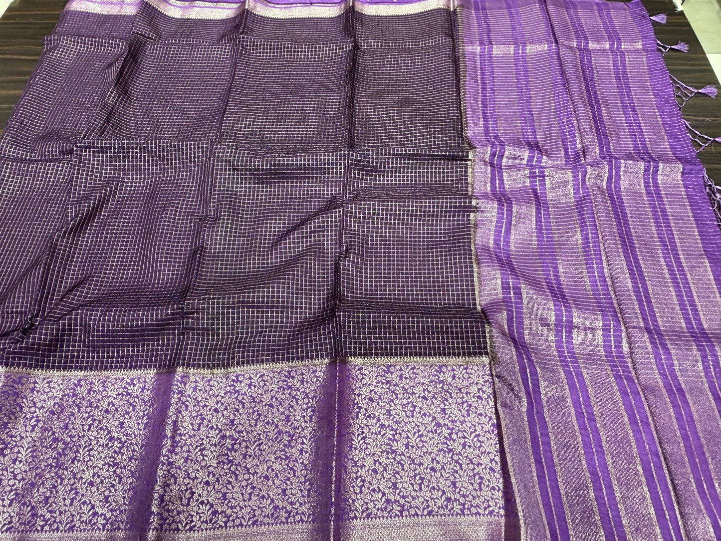 Moonga crape saree
