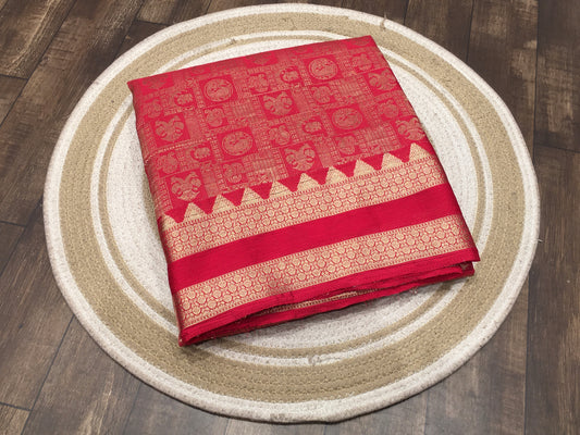 Chiffon broced saree