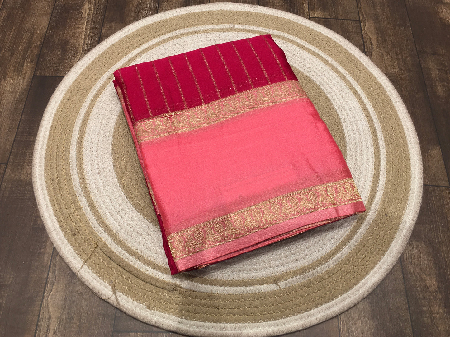 Wrinkle chiffon saree