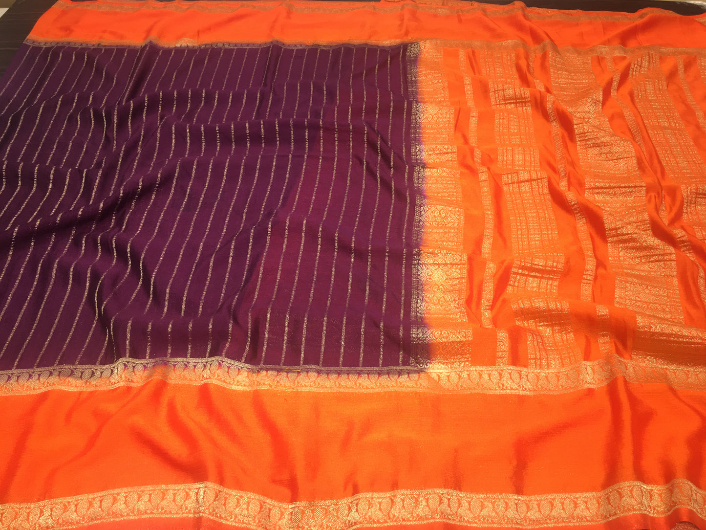 Chiffon crape saree