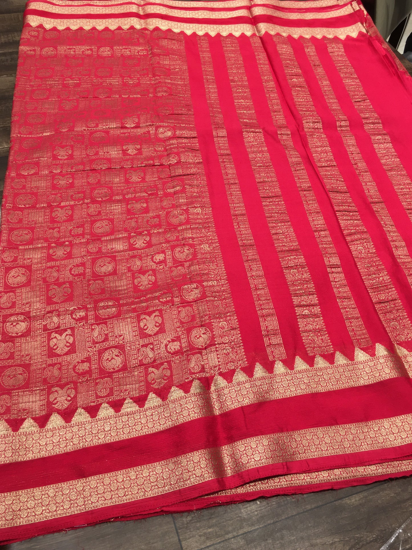 Chiffon broced saree