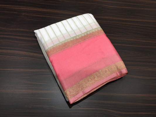 Wrinkle chiffon saree
