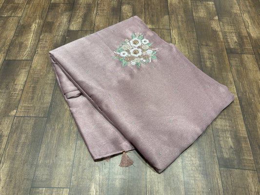 Soft tussar saree with thread work