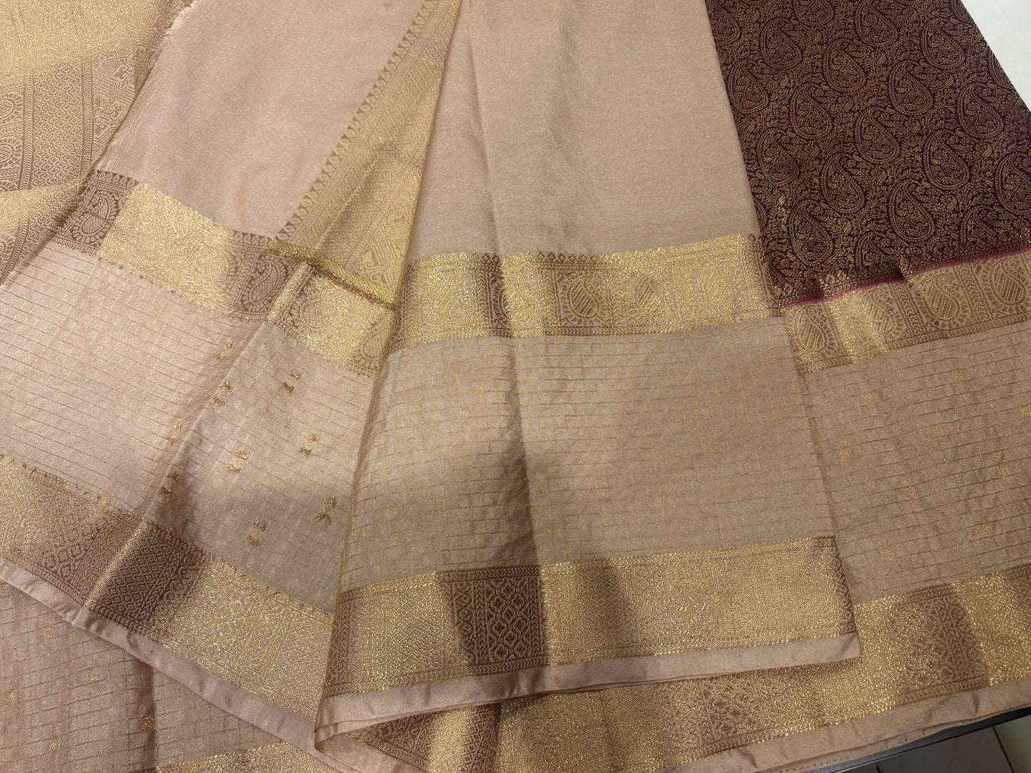 Semi Mysore Crape Saree