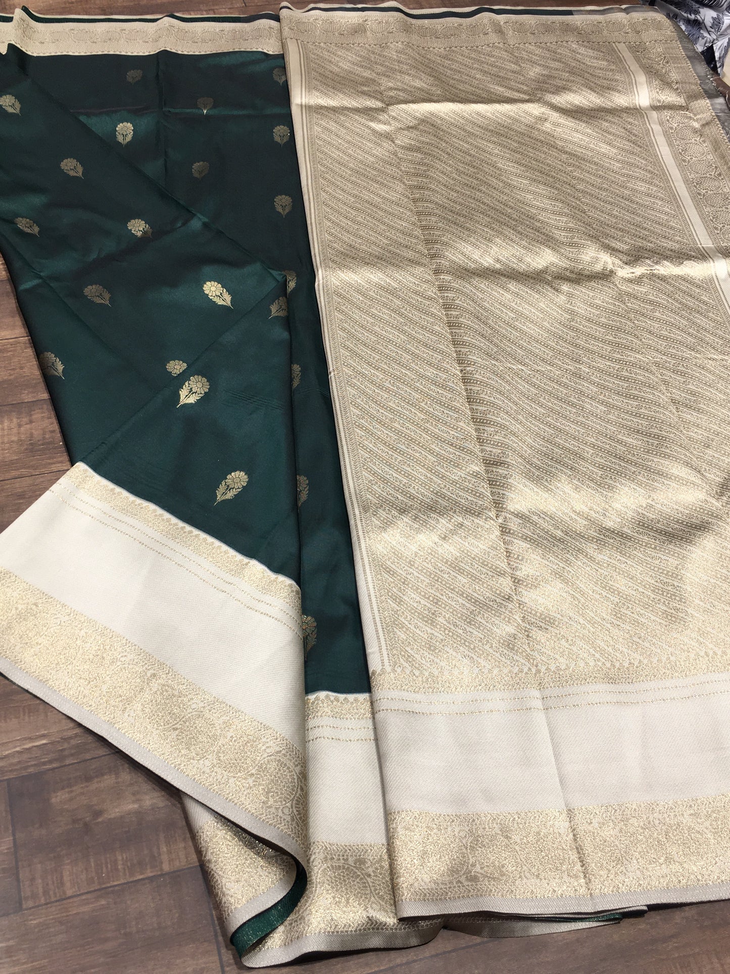 Satin crape saree