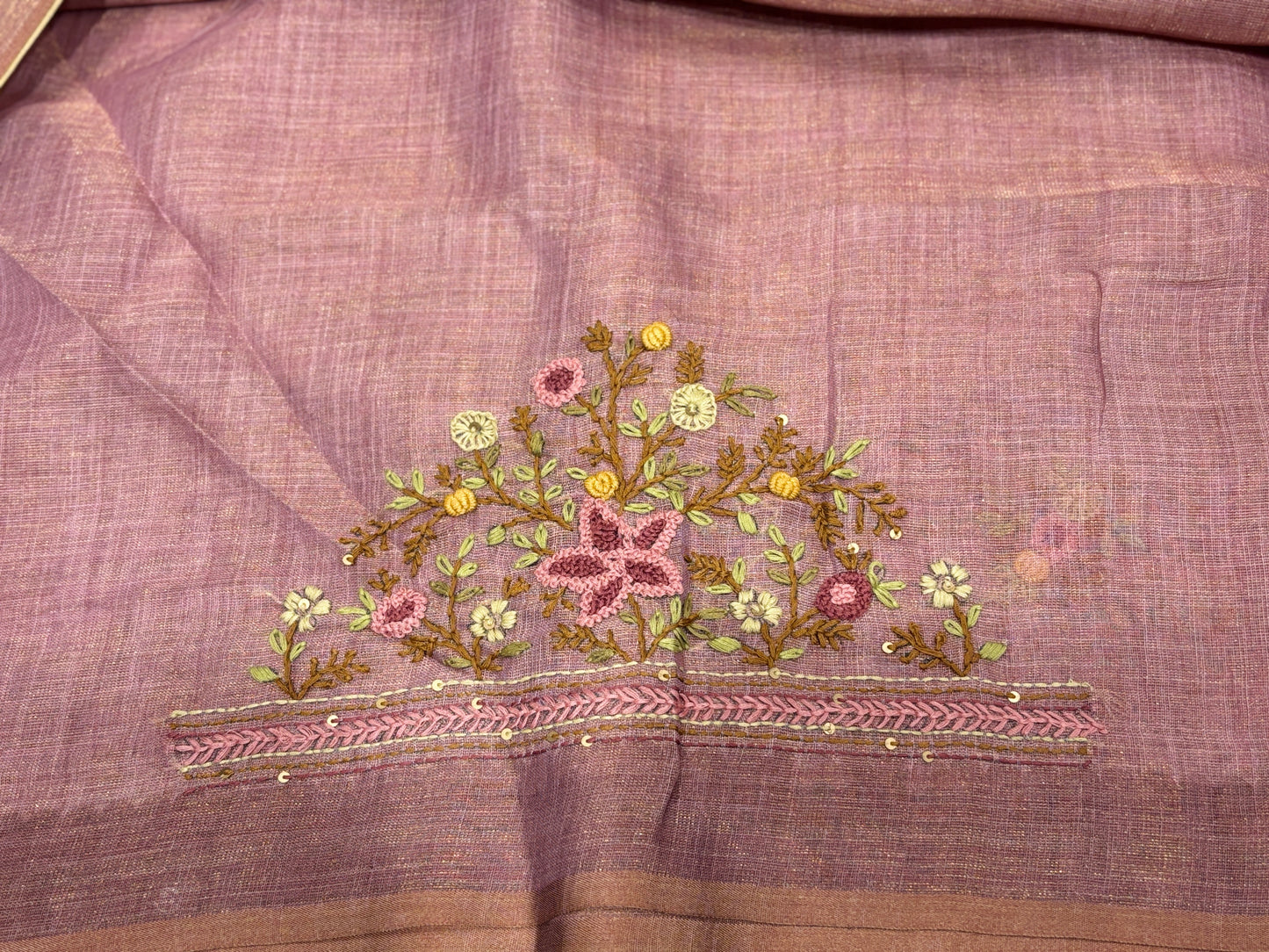 Lilen cotton saree
