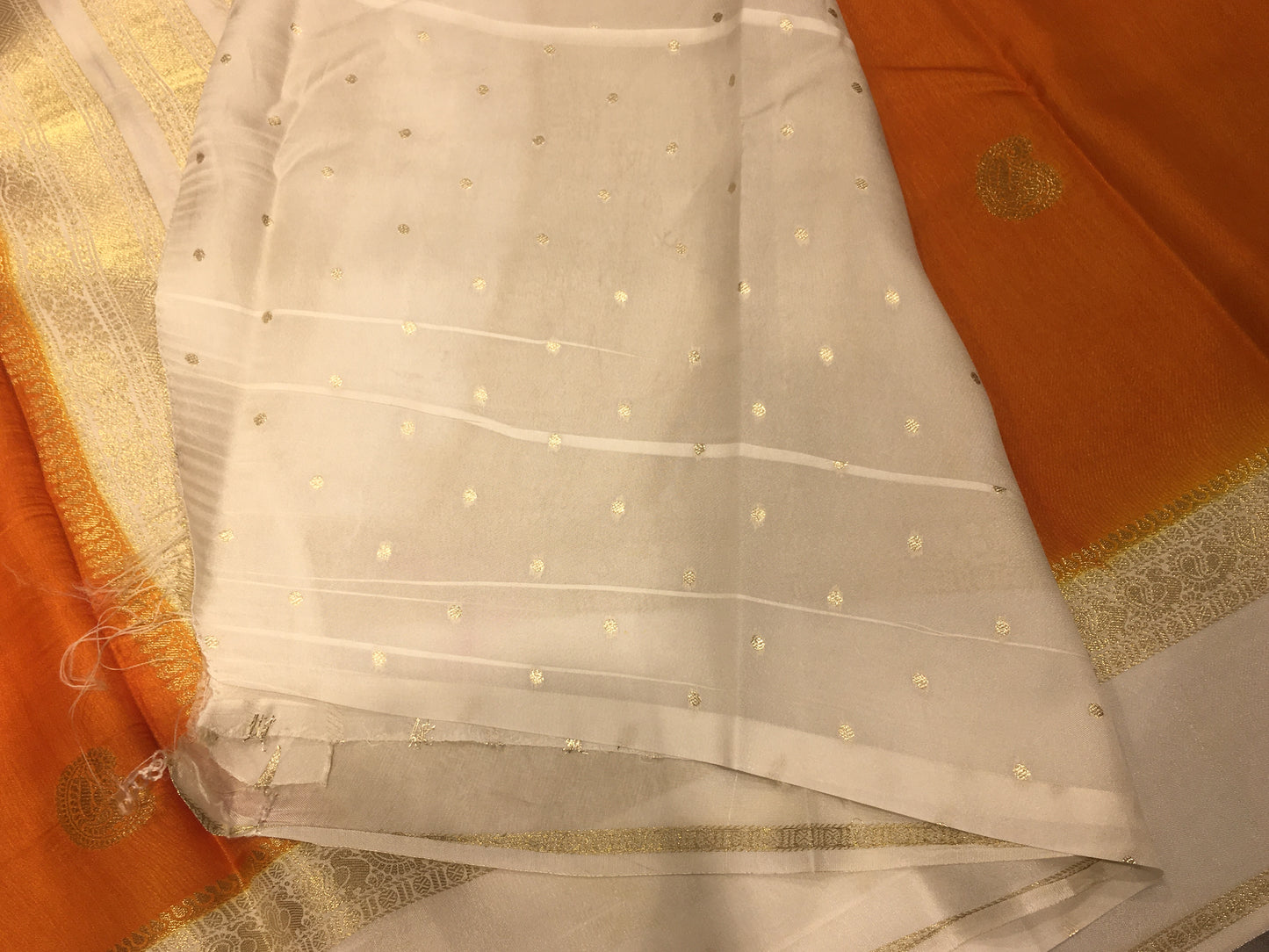 Moonga crape saree