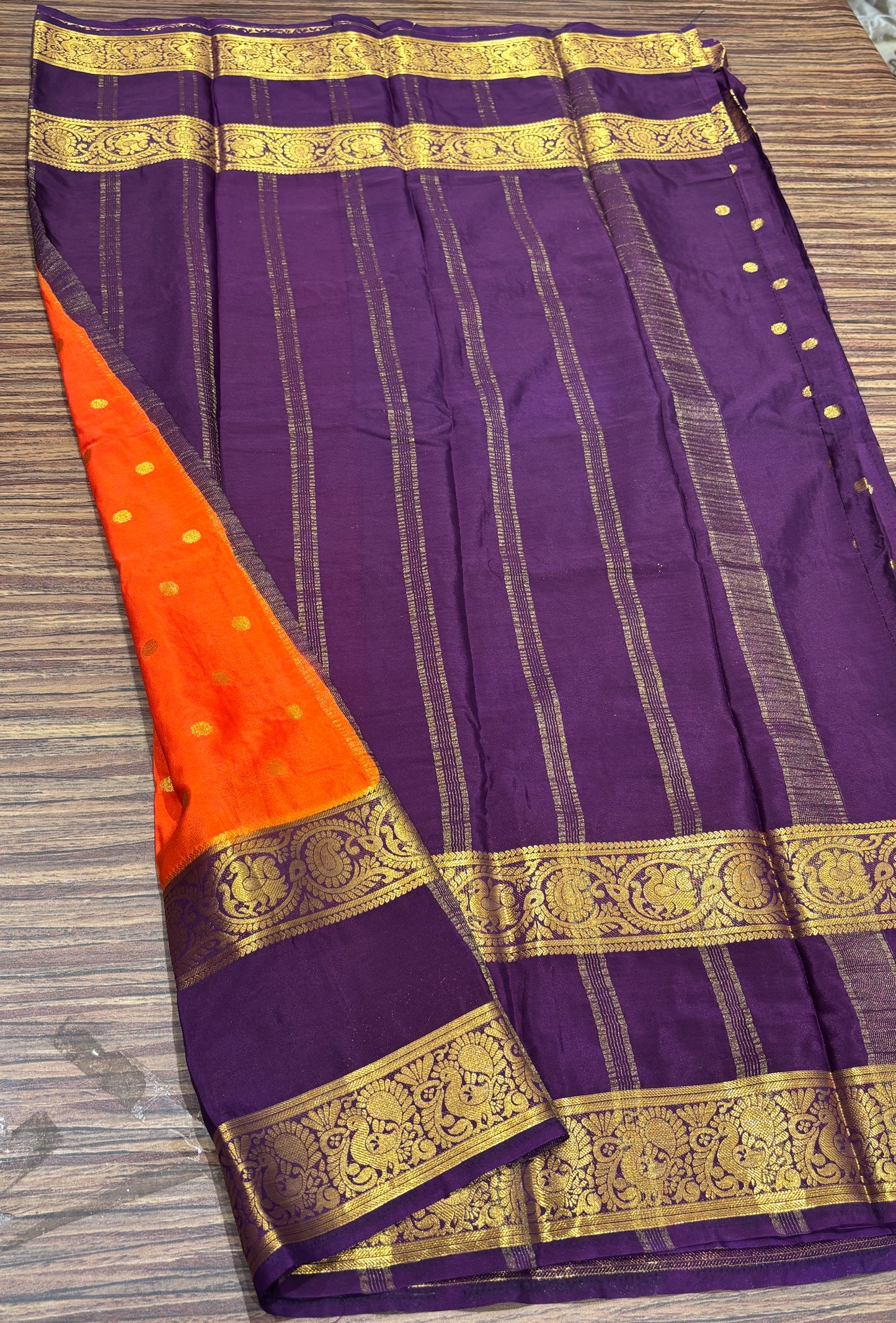 Semi Mysore crape saree