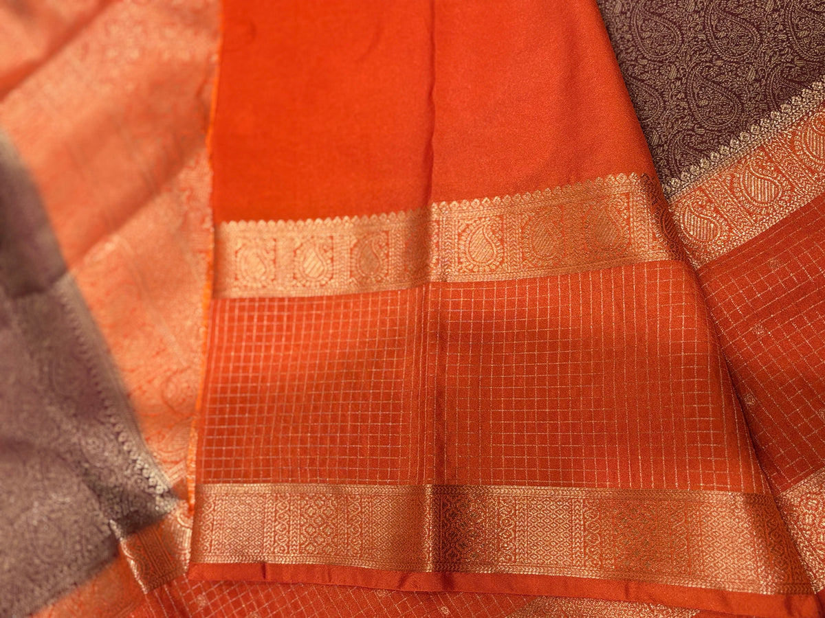 Semi Mysore Crape Saree