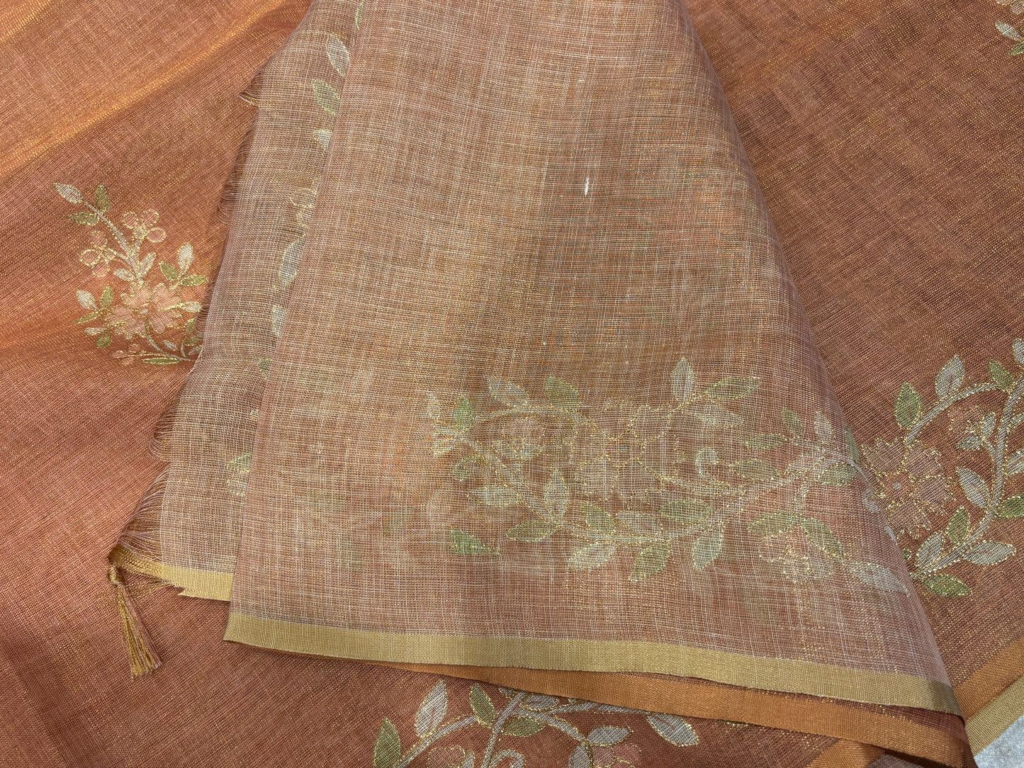 Tissue organza saree