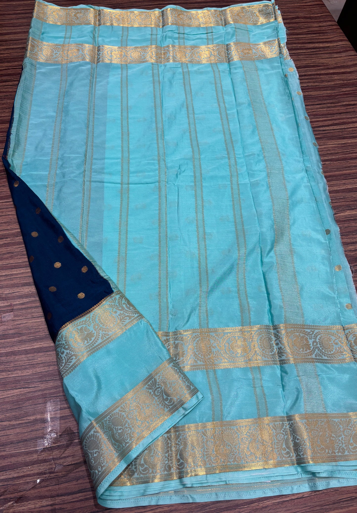 Semi Mysore crape saree