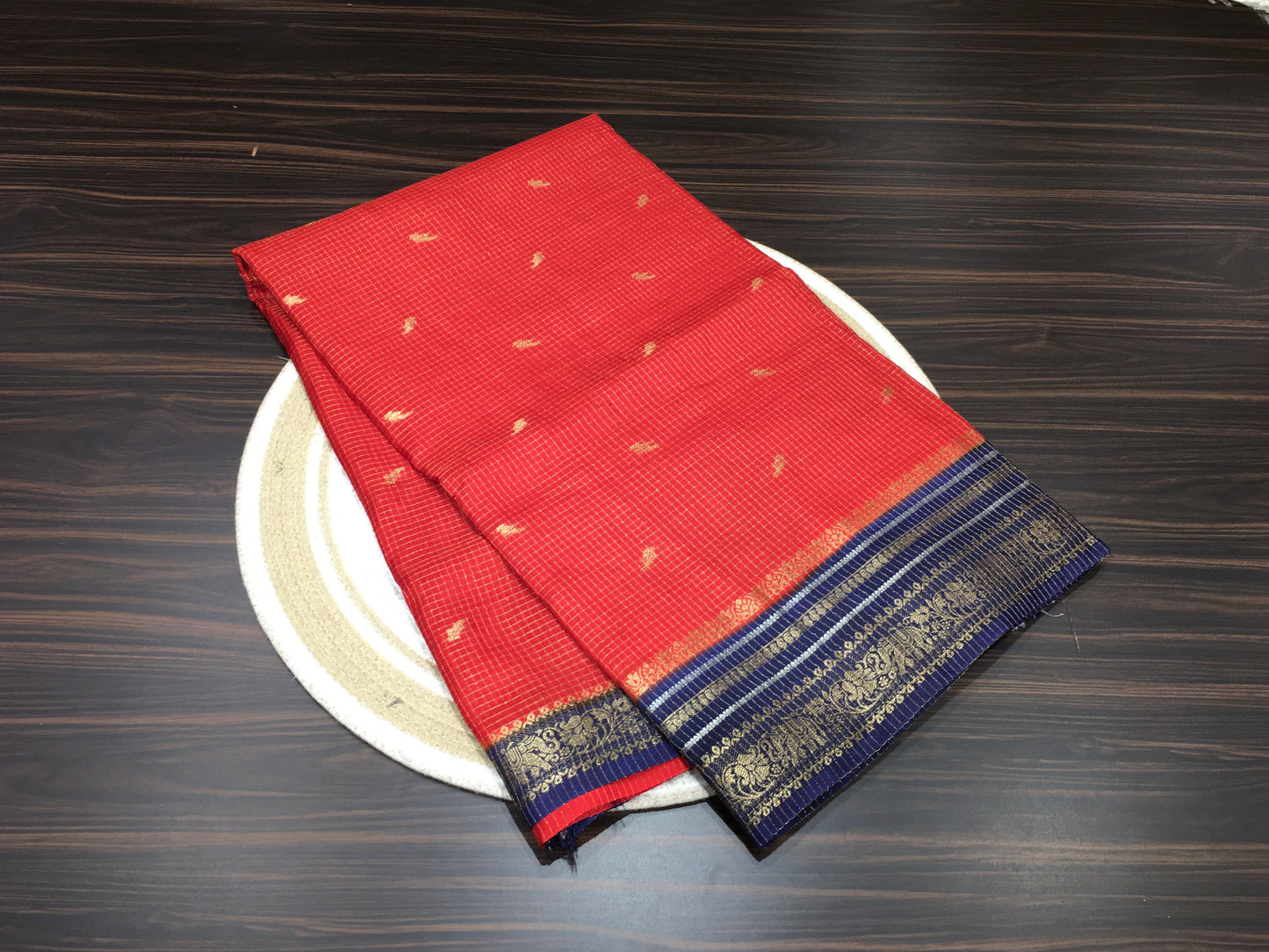 Moonga crape saree