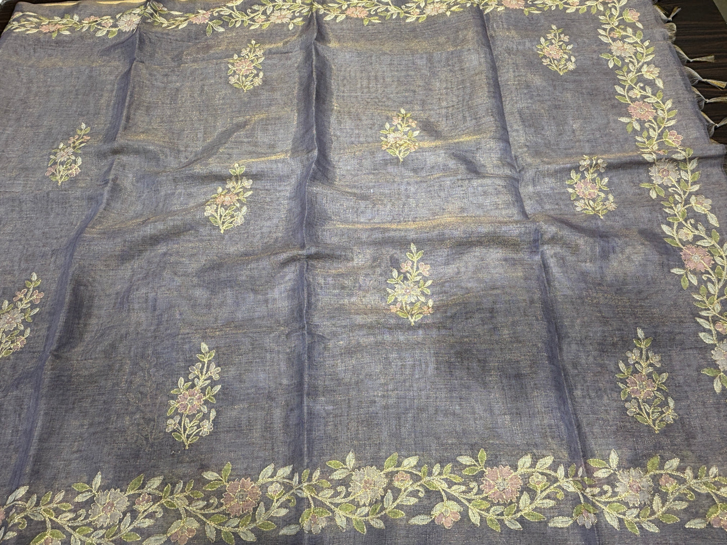 Tissue organza saree