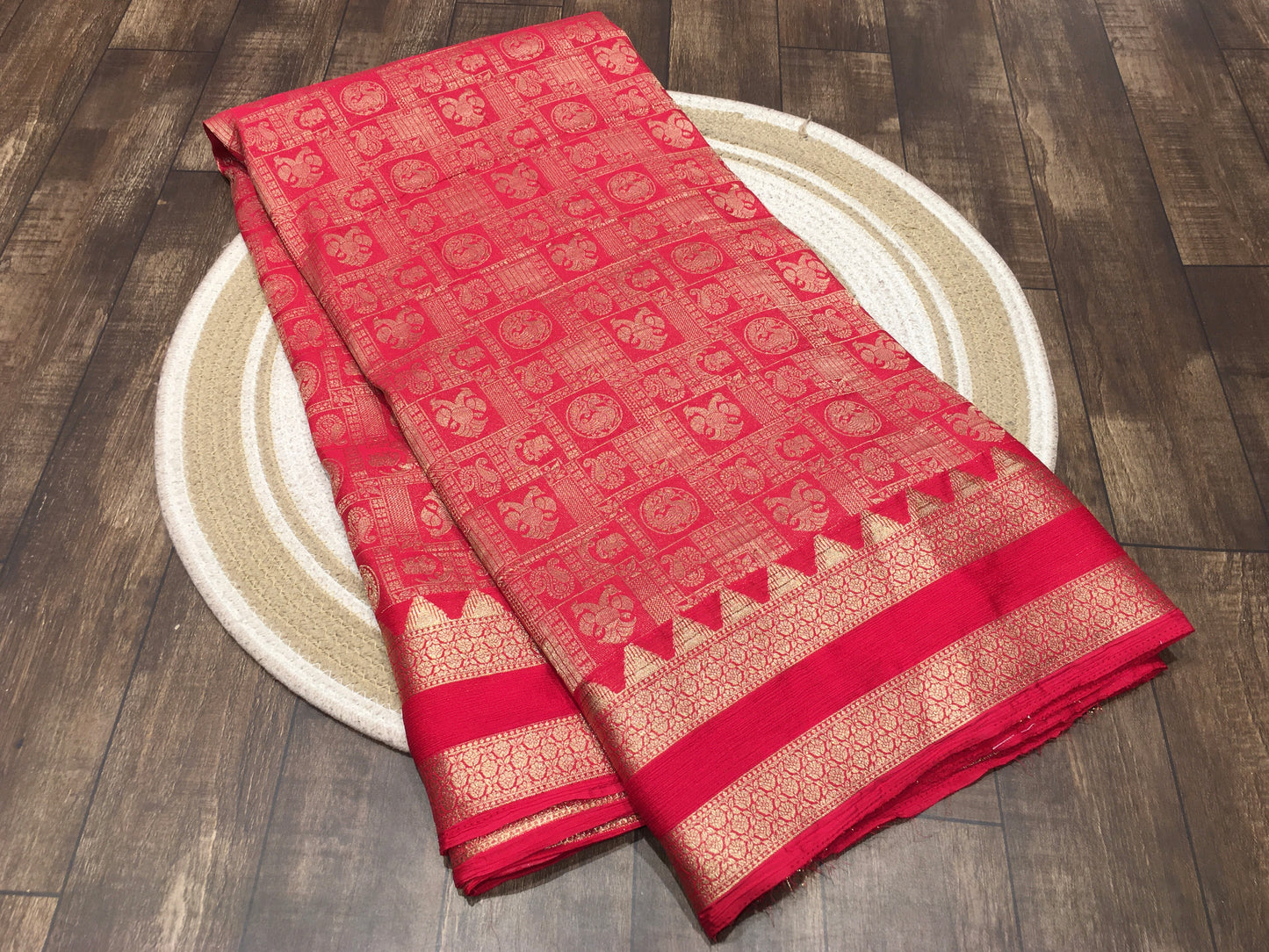 Chiffon broced saree