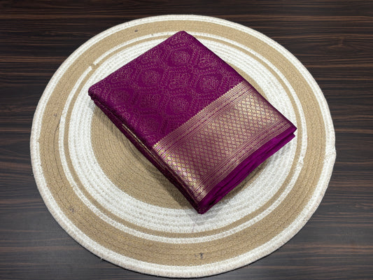 Chiffon crape saree