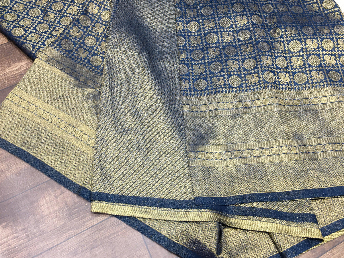 Satin crape saree