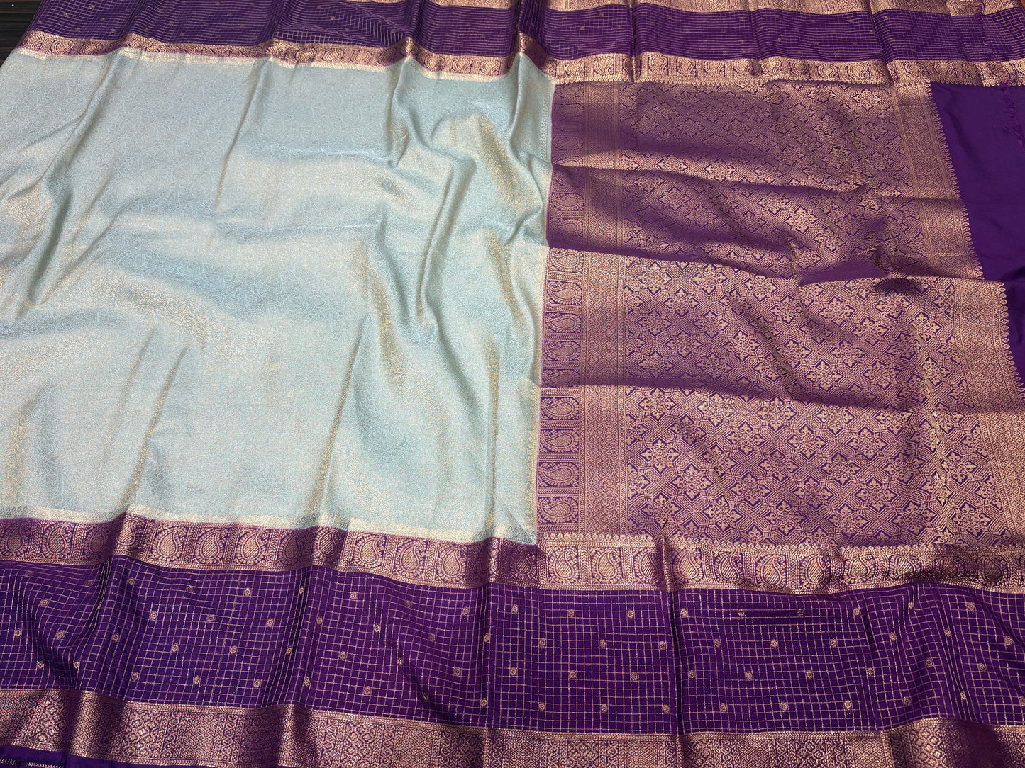 Semi Mysore Crape Saree