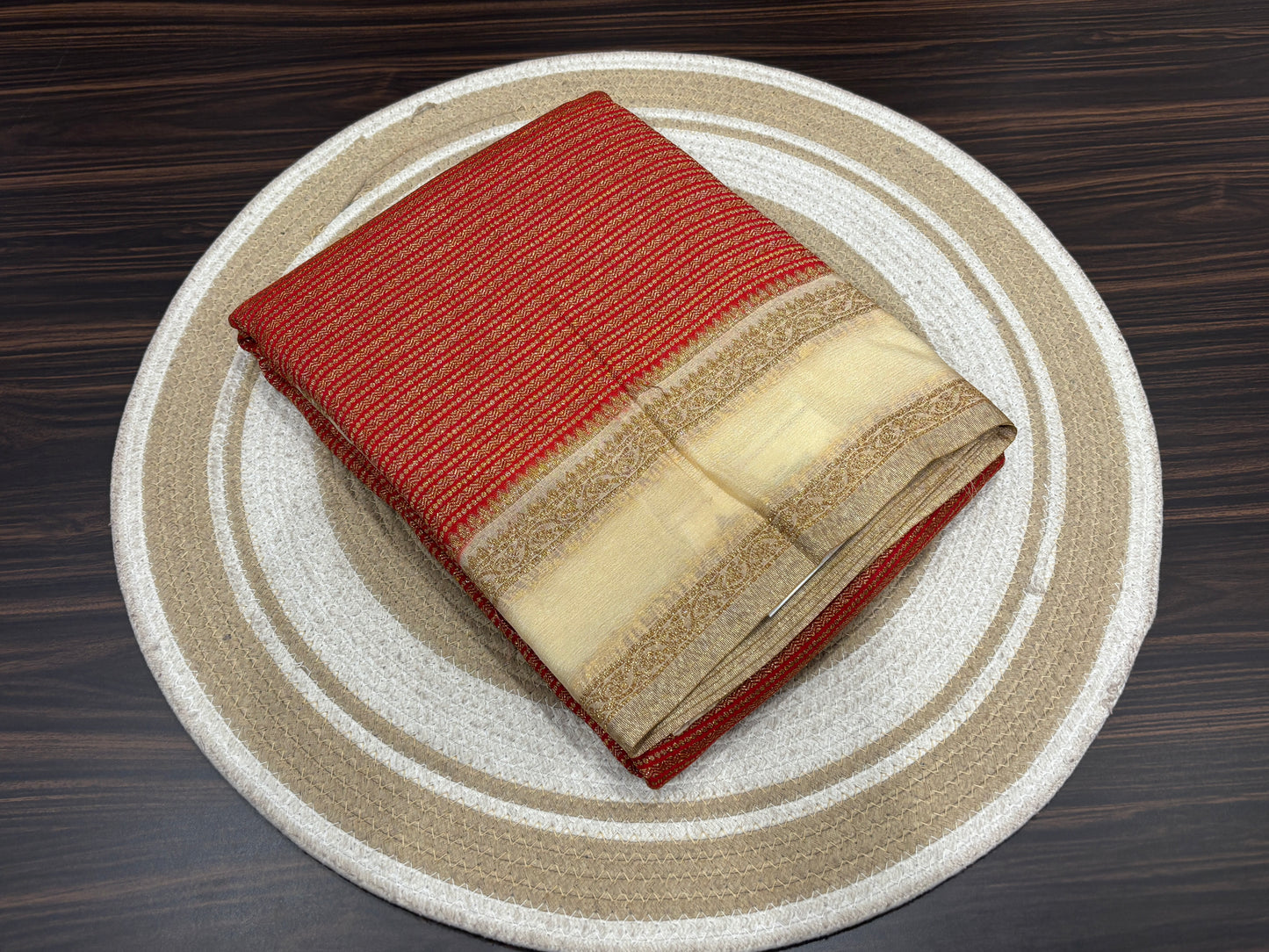 Dupion silk saree