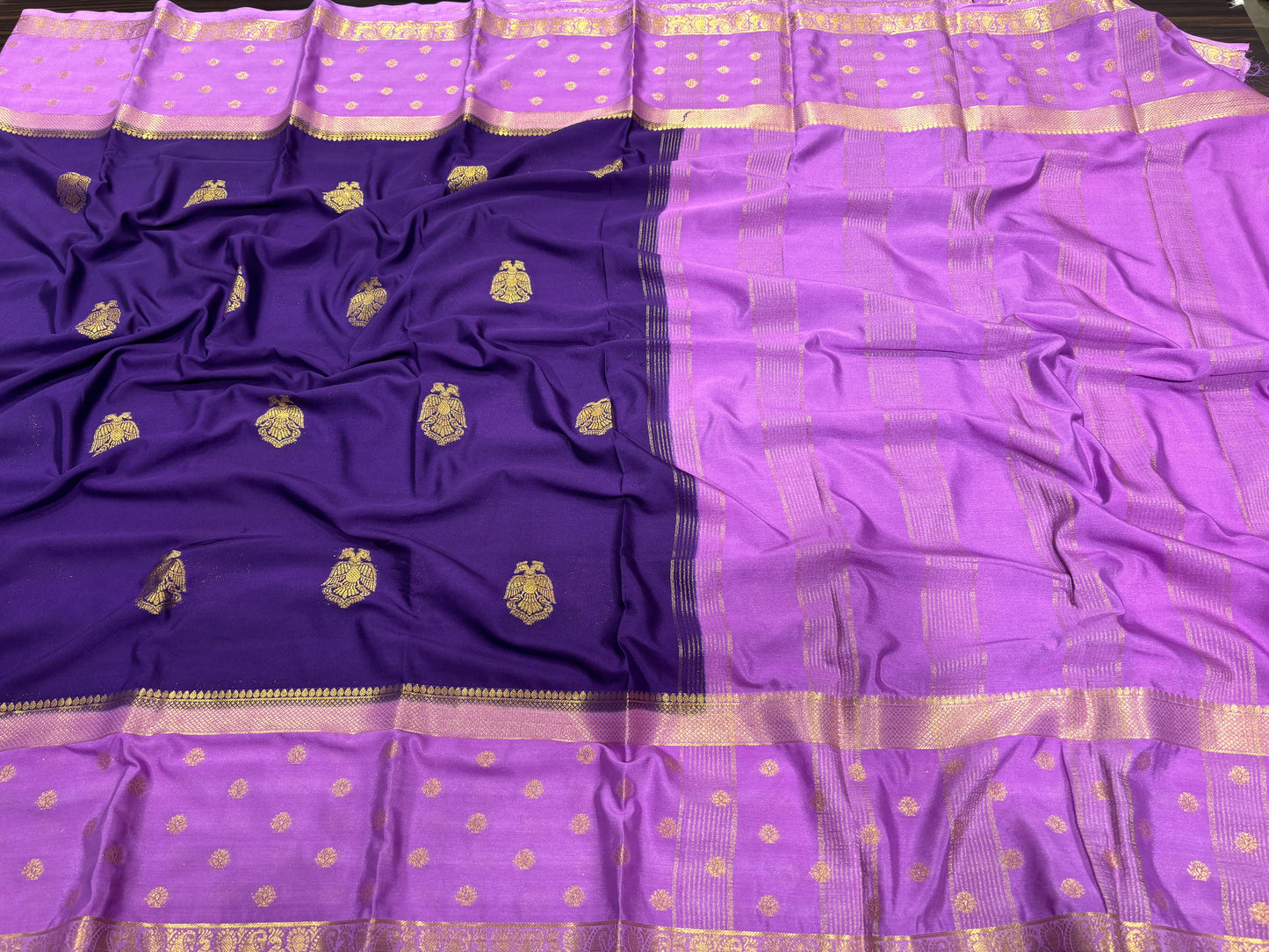Semi Mysore crape saree