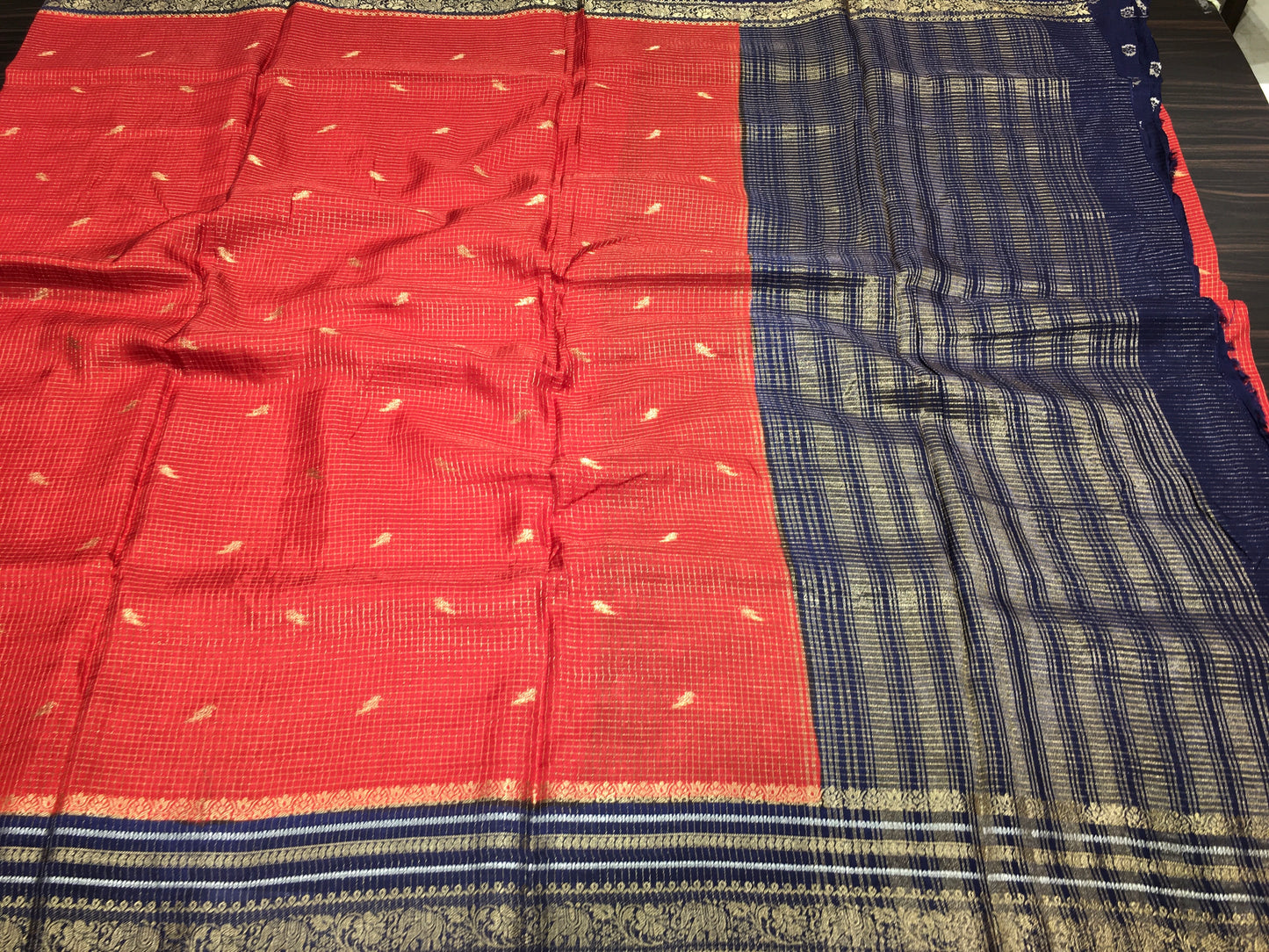 Moonga crape saree