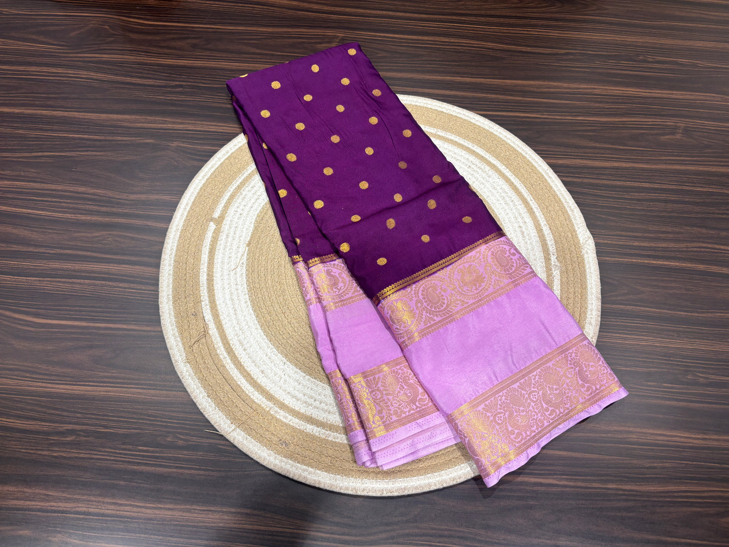 Semi Mysore crape saree