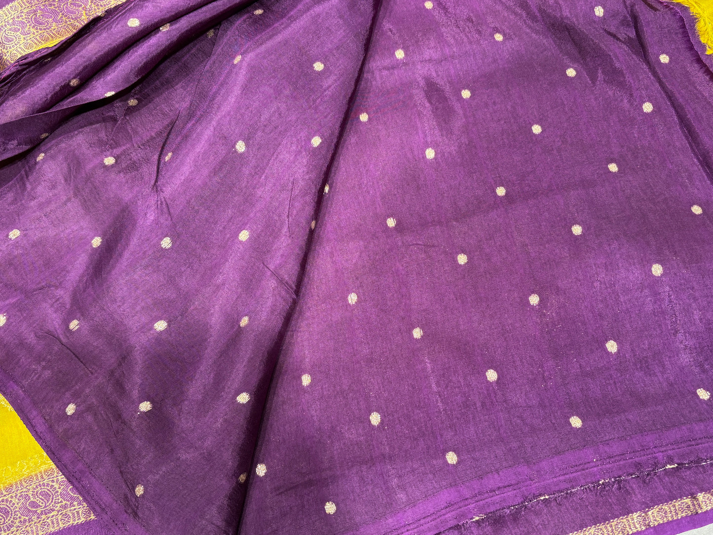 Satin crape saree