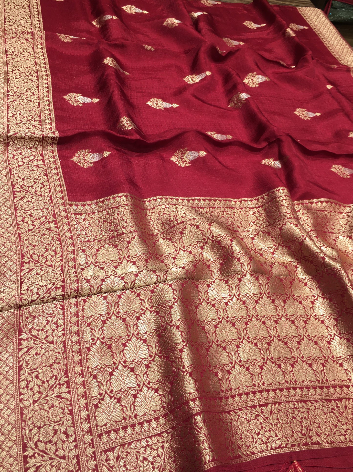 Russian crape saree